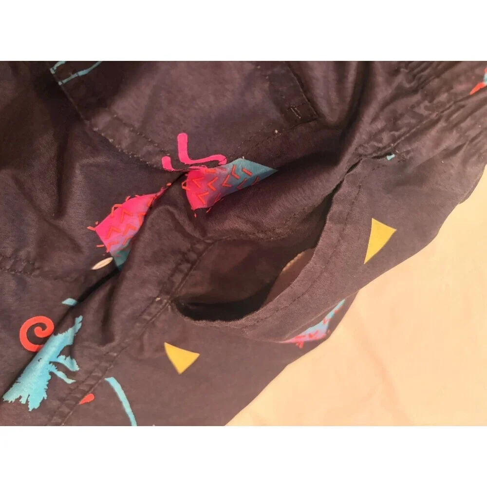 Arizon Swimtrunks Men's M Black With 90s Inspired Vibrant Pattern 6